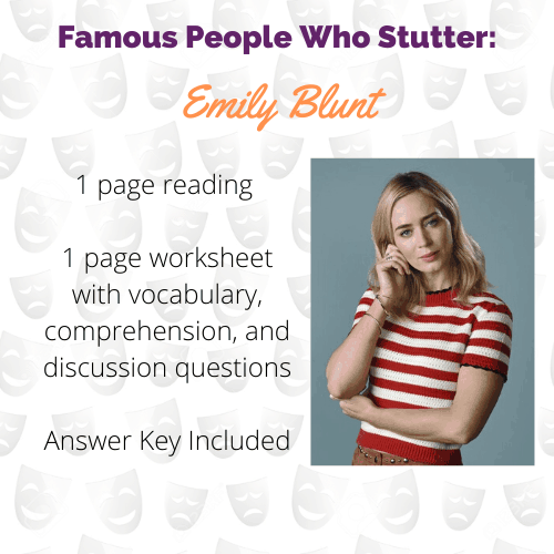 famous people who stutter emily blunt