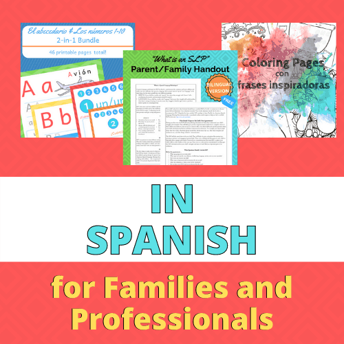 Materials in Spanish for Families and Professionals