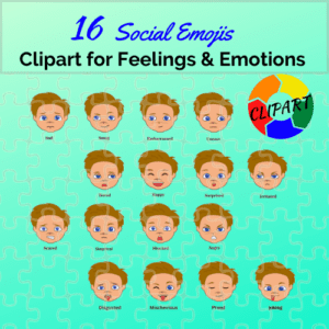 Speech therapy social emotional clipart emoji faces