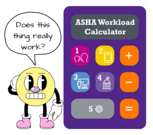 Emoji man looking doubtingly at ASHA's workload calculator and asking, "Does this thing really work?"